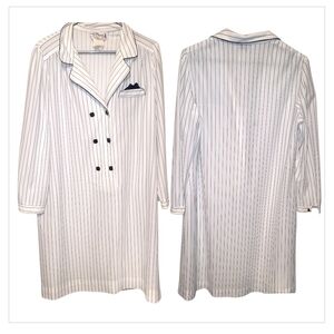 Vintage Leo-Danal Montreal Pinstripe Sleep Shirt 18